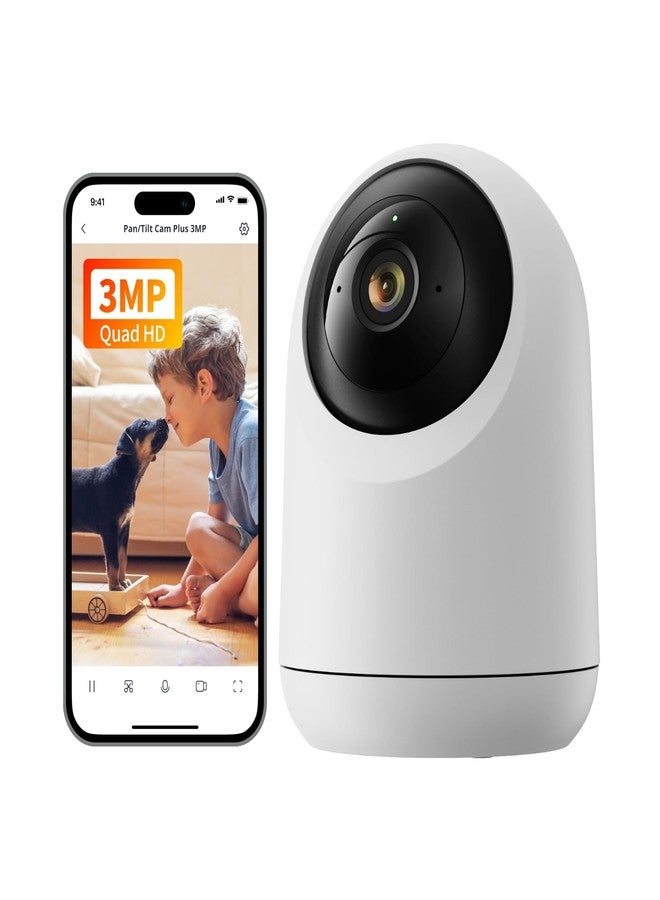 SwitchBot Security Indoor Camera 2K - Pan/Tilt Cam 3MP for Baby Pet Monitor, 2.4G Wi-Fi Plug-in, Night Vision, 2 Way Audio, 360 Motion Tracking, Privacy Mode, Works with Alexa, Cloud & SD Storage 256G - Image 1
